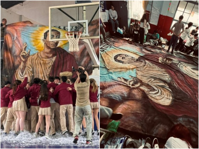 Angustia por el robo de la bandera de una promo en la Escuela Normal